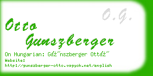 otto gunszberger business card